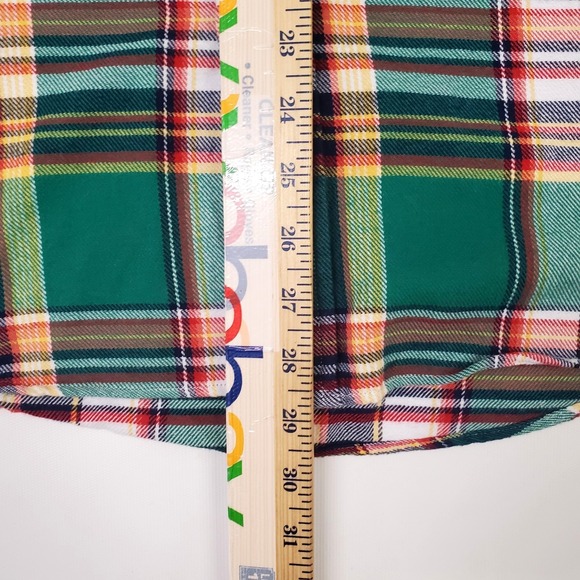 Polo Ralph Lauren Long Sleeve Performance Classic Flannel Shirt Green Plaid - Picture 4 of 13